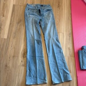 AG Adriano Goldschmied Light Blue Flare Jeans
